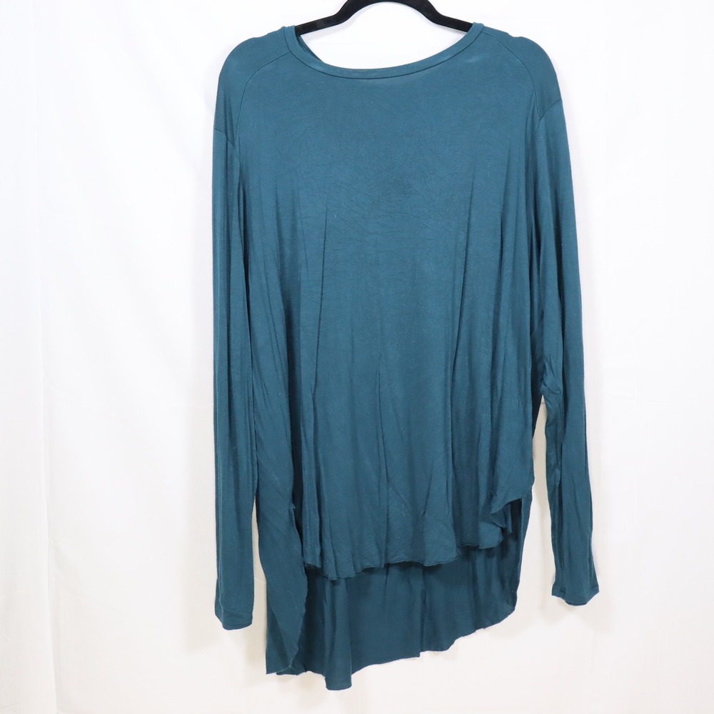 Halogen Long Sleeve Top 3X Teal Women Gorpcore Minimalist Layering